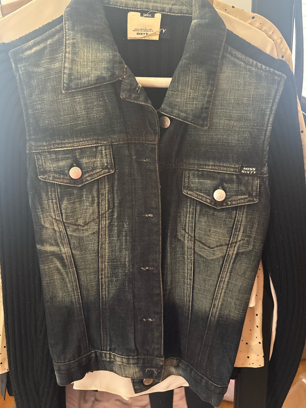 Y2K Vintage Miss Sixty denim sweater jacket